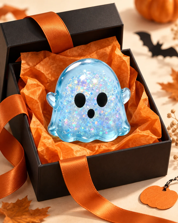 Foamylab Halloween squishies arranged as seasonal gifts for friends and gift bags