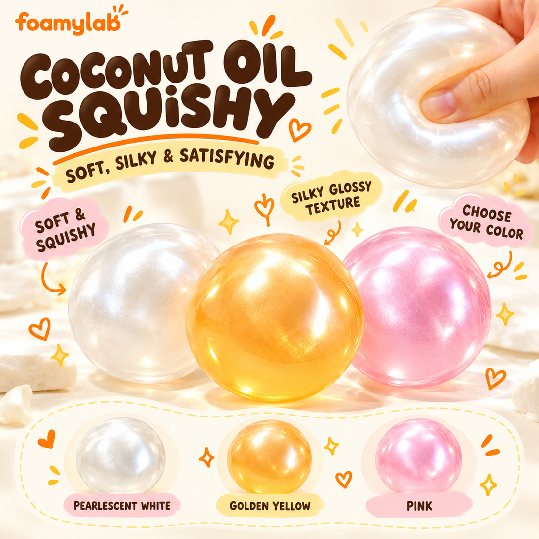 Coconut Oil Squishy Ball