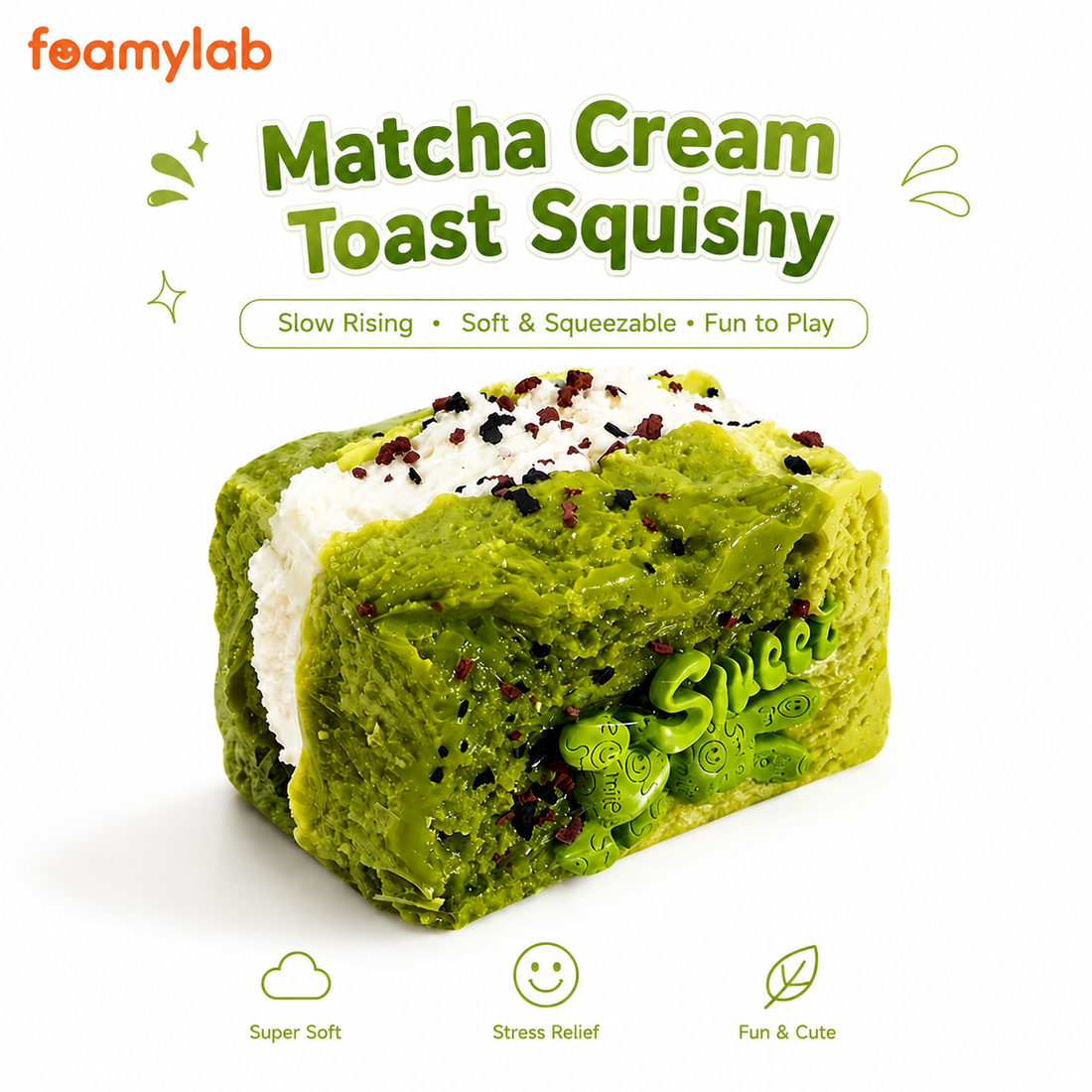Matcha Cream Toast Squishy