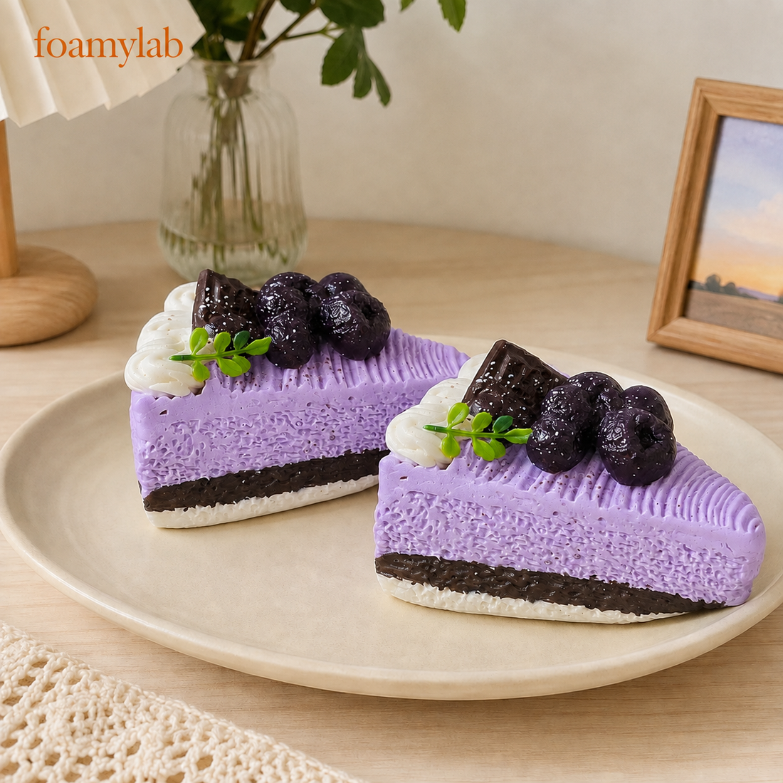 Pastel de Mousse de Arándanos Blandito