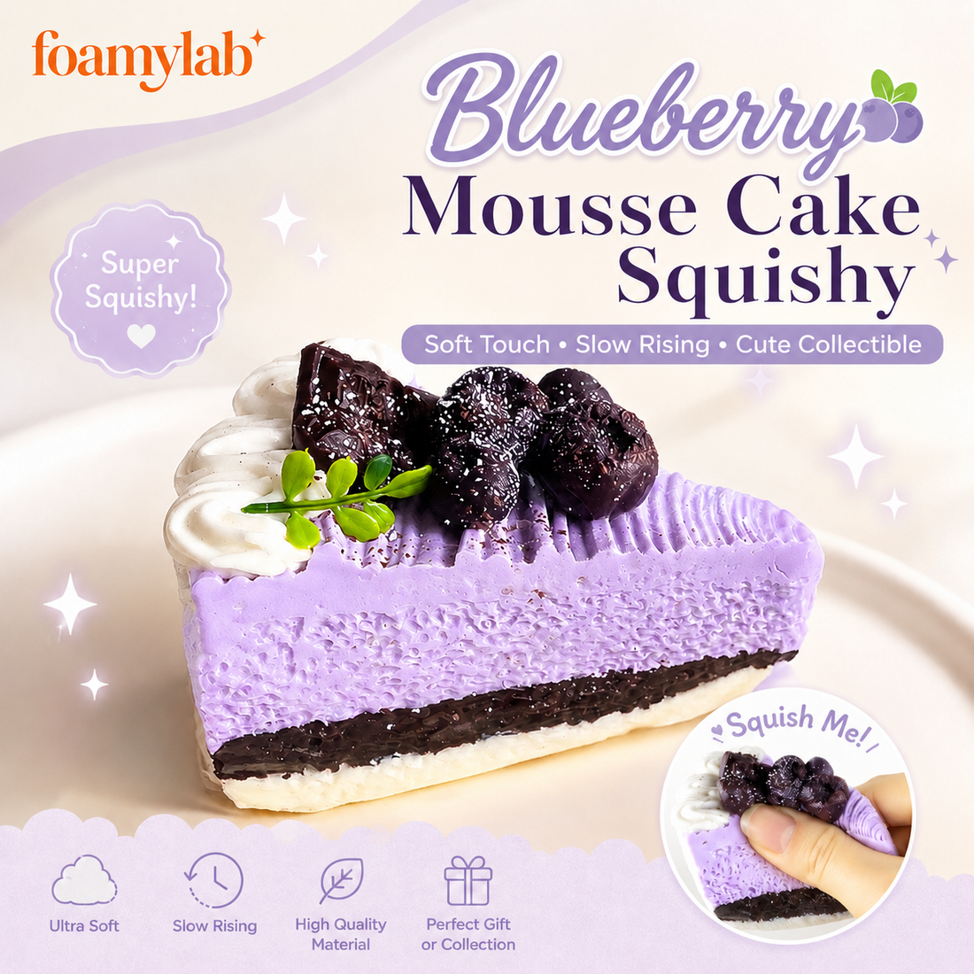 Pastel de Mousse de Arándanos Blandito