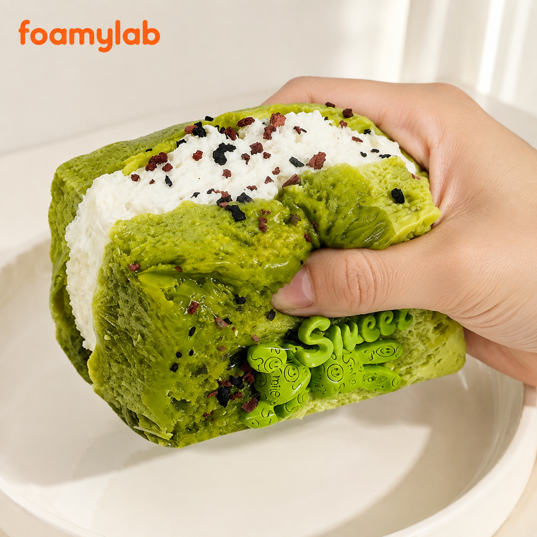 Matcha Cream Toast Squishy